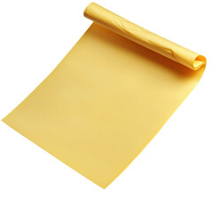 Poster - A single piece of yellow paper displayed against a neutral background highlighting its bright color and simplicity isolated on transparent background..