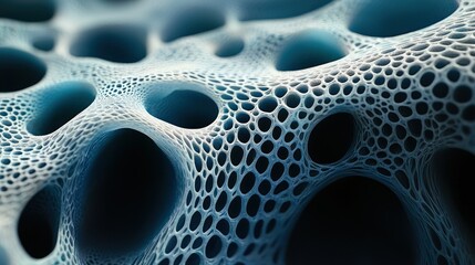 Poster - Abstract Cellular Structure:  A 3D Render of Intricate Network