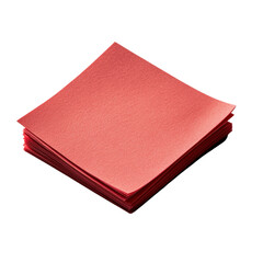 Poster - A vibrant stack of red napkins perfectly arranged for a festive table setting or casual dining experience isolated on transparent background..