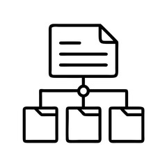 Aufkleber - File structure diagram showing document and folders for data organization scheme