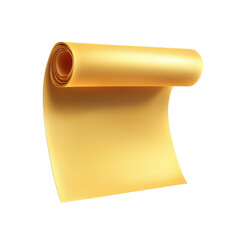 Poster - Rolled-up sheet of paper displaying artistic flair and potential for creative writing or craft projects isolated on transparent background..