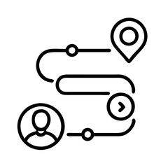 Poster - Route planning and navigation concept for direction and travel destination guide