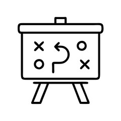 Poster - Business strategy planning whiteboard presentation icon vector illustration