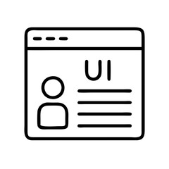 Poster - User interface profile design ui ux development portfolio website template layout