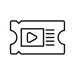 Poster - Movie ticket icon vector illustration for event pass cinema and entertainment show