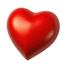 Poster - A captivating red heart symbolizing deep affection and love set against a clean background evoking warm emotions isolated on transparent background..