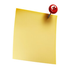 Poster - A brightly colored pin nestled on a piece of paper indicating important information or a reminder for visual emphasis isolated on transparent background..