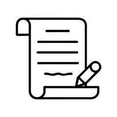 Poster - Document writing with pencil icon vector illustration for business and education