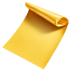 Poster - Bright yellow paper roll perfect for arts and crafts projects, decorations, and creative design endeavors isolated on transparent background..