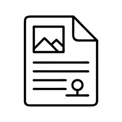 Poster - Document file with image and text lines for cv resume or business application form