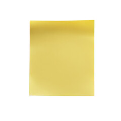 Poster - Single piece of yellow paper isolated on a clean surface ideal for notes and creative projects in bright color isolated on transparent background..