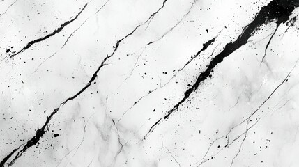 Poster - Abstract Black and White Marble Texture: A Stunning Visual of Veins and Splatter