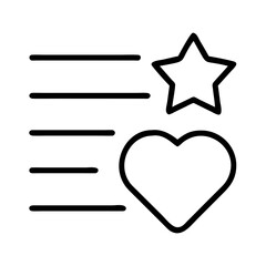 Poster - List of favorite items star and heart for website or application design vector