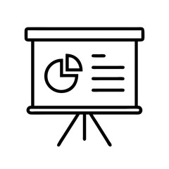 Poster - Presentation board with pie chart and text for business meeting and data analysis