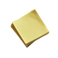 Poster - Folded yellow paper with smooth texture, perfect for crafting, note taking, and creative projects isolated on transparent background..