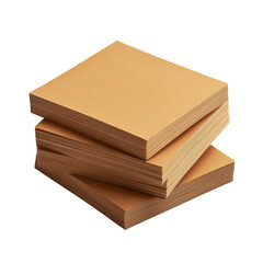 Poster - Stack of brown construction paper, perfect for arts and crafts, school projects, and creative endeavors isolated on transparent background..