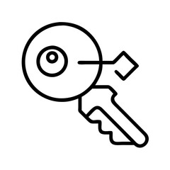 Poster - digital key icon vector illustration for security access and encryption concept