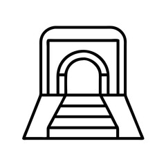 Leinwandbilder - Entrance way outline icon vector illustration design architecture building art