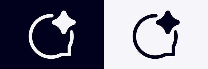 Poster - Ai symbol showing a human head with a star, representing innovation, knowledge, and intelligence.