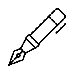 Poster - Fountain pen vector icon illustration, calligraphy pen for writing and drawing art