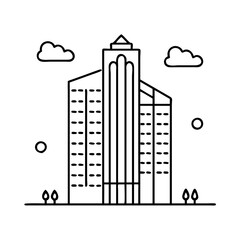 Wall Mural - skyscraper icon, skyscraper vector illustration-simple illustration of skyscraper, perfect for skysc