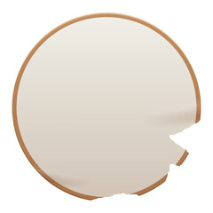 Wall Mural - wrinkled blank vintage old white round sticker with a ripped paper edge. badge, price tag. old distr
