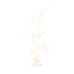 Aufkleber - Striking lightning bolt captured in a moment of nature's raw power highlighting the intensity of a stormy sky isolated on transparent background..