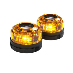 Poster - Close-up view of two bright yellow led lights illuminating a dark environment highlighting modern technology features isolated on transparent background..