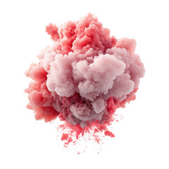 Poster - Soft pink cloud of smoke rising gracefully in the air creating an ethereal and dreamy atmosphere for visual impact isolated on transparent background..