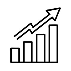 Poster - Growth chart with arrow showing upward trend for business and financial success