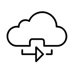 Aufkleber - cloud computing data transfer icon download and upload information technology data
