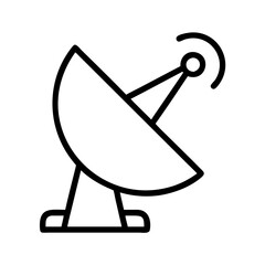 Poster - Satellite dish antenna vector illustration for broadcast communication and signal