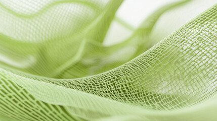 Poster - Intricate green mesh close-up reveals textured patterns Generative AI