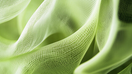 Poster - Intricate green mesh close-up showcases delicate textures Generative AI