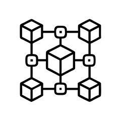 Poster - Blockchain technology icon vector illustration representing network connection data