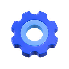 Poster - gear icon 3d rendering realistic symbol