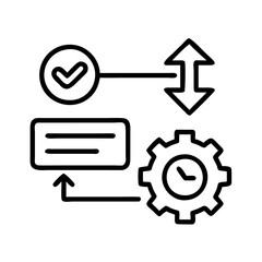 Poster - workflow automation process management system diagram vector icon illustration