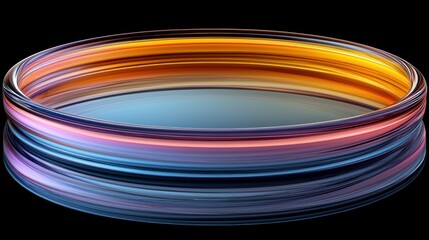 Poster - Abstract Circular Glass Rainbow Reflection