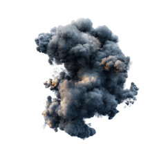Aufkleber - A thick cloud of smoke billowing upwards creating a mysterious and dramatic atmosphere perfect for artistic interpretations isolated on transparent background..