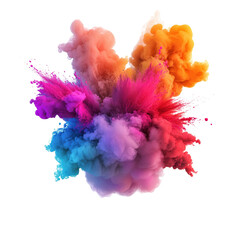 Aufkleber - Beautifully swirling colored ink floating gracefully in the air creating an artistic and dynamic visual display isolated on transparent background..