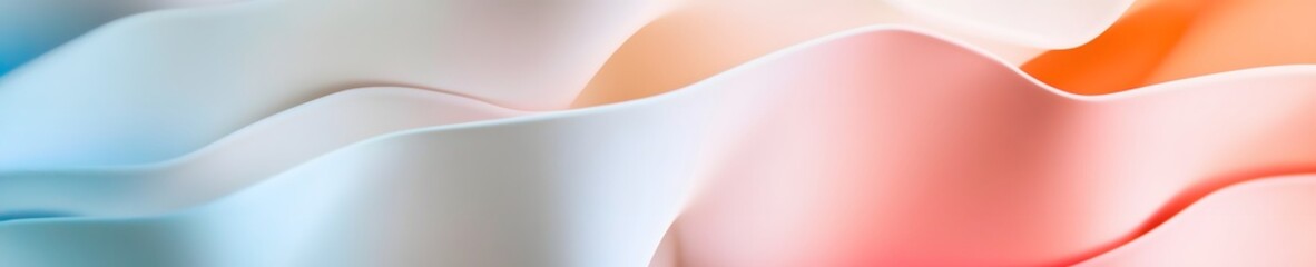 Poster - Abstract soft color waves in modern flowing design