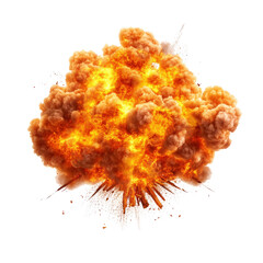 Aufkleber - A fiery and explosive fireball shooting through the air with bright flames and heat creating a vivid display isolated on transparent background..