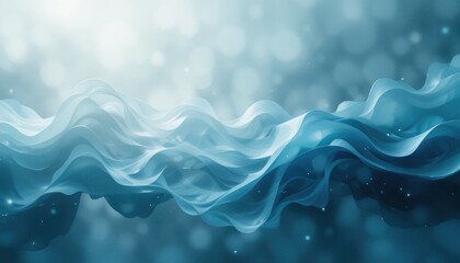 Poster - Flowing waves of serene blue water underwater scene abstract artwork calm environment close-up view tranquility concept for relaxation