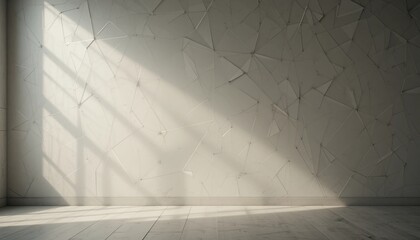 Poster - Captivating sunlight streaming through a textured wall interior space architectural photography minimalist environment from a ground-level perspective