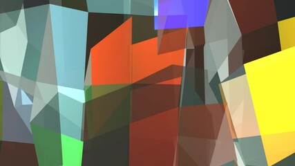 Poster - Abstract Colorful Square Background Animation With Light Reflection