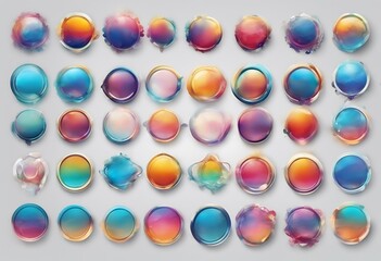 Aufkleber - trendy price set banners eps 10 vector gradient shapes bubble collection isolated tags background ba