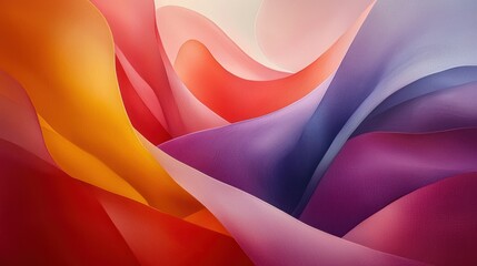 Poster - Abstract Colorful Waves: A Symphony of Hues and Shades