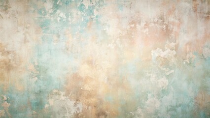 Poster - Abstract Pastel Wall Texture  A Soft, Dreamy Background of Subtle Hues and Distressed Surface