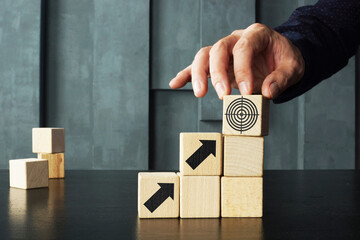 Poster - Business achievement goal and objective target concept. Time to set goals and Target Aspirations
