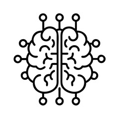 Poster - Ai brain technology neural network machine learning artificial intelligence concept vector design